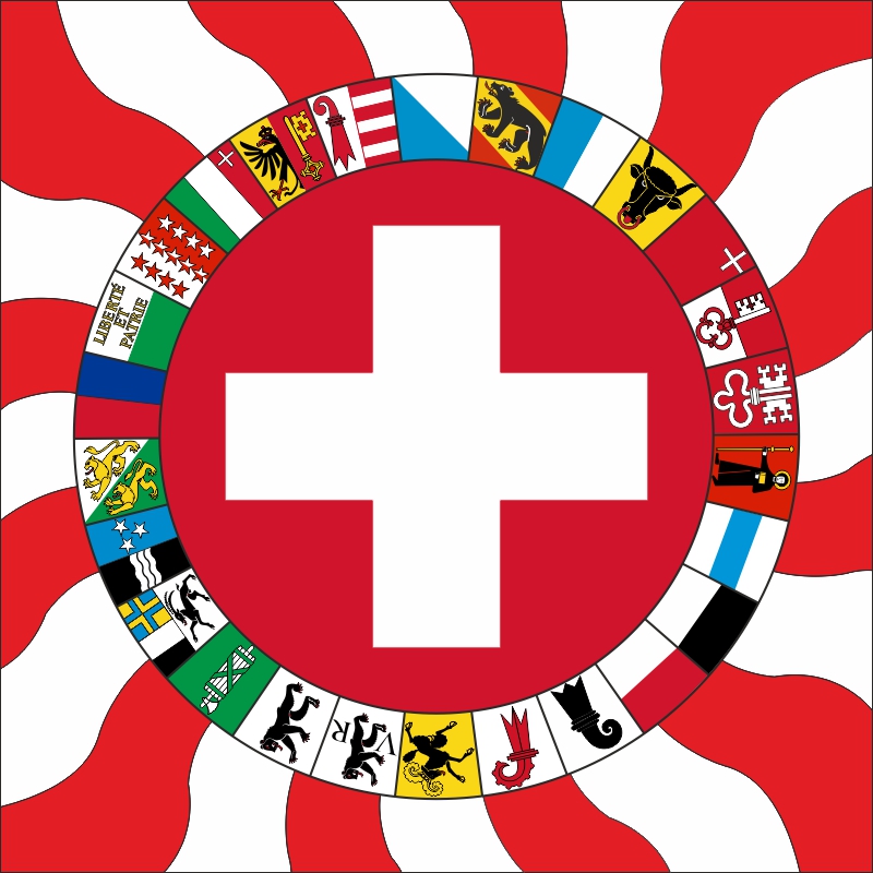 Tischfahne Schweiz Kanton Wallis 12 x 12 cm Tischflagge