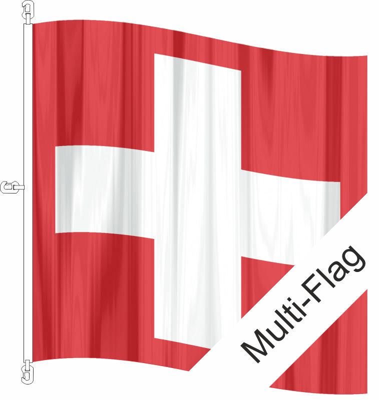 20 Fahnen Schweiz National Wimpel 6 Meter 