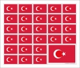 Aufkleber Türkei auf Bogen | 12.5 x 10.5 cm