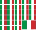 Aufkleber Italien auf Bogen | 12.5 x 10.5 cm