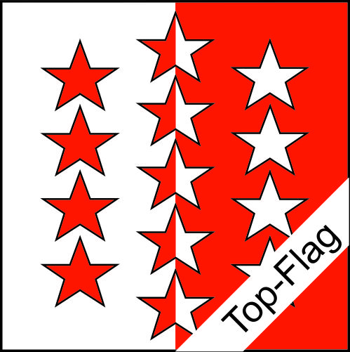 Flagge Kanton Basel Stadt Hissflagge 150 x 150 cm Fahne Schweiz