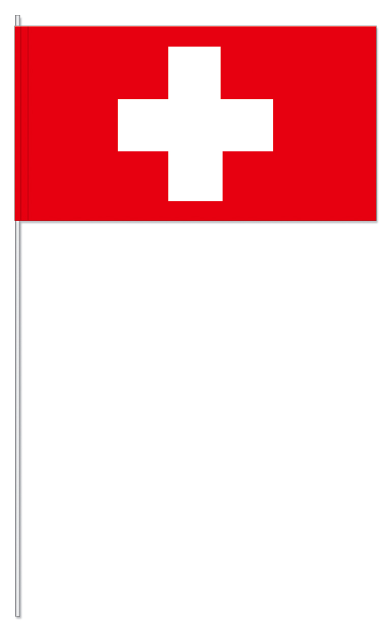 Fahne Flagge Schweiz 30x45 cm mit Stab