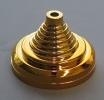 1-Loch Fuss goldfarben / Sockel für Tischfahne 10x15 und 11x11cm