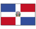 Dominikanische Republik Hissfahne gedruckt im Querformat | 90 x 150 cm