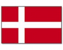 Dänemark Hissfahne gedruckt im Querformat | 90 x 150 cm
