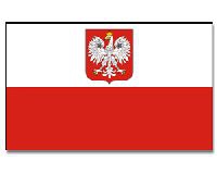 Polen mit Adler Fahne gedruckt | 150 x 240 cm