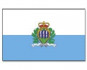 San Marino mit Wappen Hissfahne gedruckt im Querformat | 90 x 150 cm