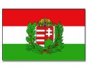 Ungarn mit Wappen gedruckt im Querformat | 90 x 150 cm