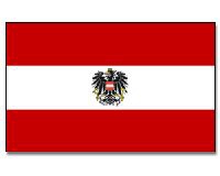 Österreich mit Adler Hissfahne gedruckt Querformat | 90 x 150 cm