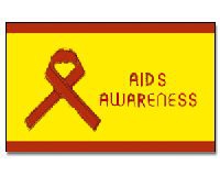 AIDS AWARNESS Hissfahne gedruckt im Querformat | 90 x 150 cm