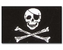 Pirat mit Knochen gedruckt im Querformat | 90 x 150 cm