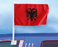 Albanien Autofahne gedruckt im Querformat | 30 x 45 cm