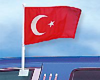 Türkei Autofahne gedruckt im Querformat | 27 x 45 cm