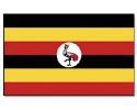 Uganda Hissfahne gedruckt im Querformat | 90 x 150 cm