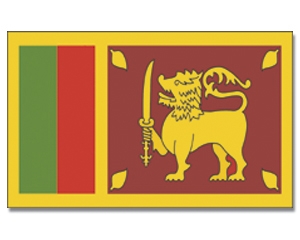 Sri Lanka Hissfahne gedruckt im Querformat | 30 x 45 cm