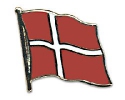 Flaggen Pin Dänemark geschwungen | ca. 20 mm