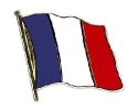 Flaggen Pin Frankreich geschwungen | ca. 20 mm