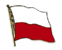 Flaggen Pin Polen geschwungen | ca. 20 mm
