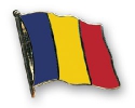 Flaggen Pin Andorra Zivilflagge geschwungen | ca. 20 mm