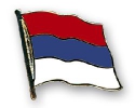 Flaggen Pin Serbien geschwungen | ca. 20 mm