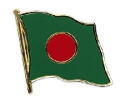 Flaggen Pin Bangladesch geschwungen | ca. 20 mm