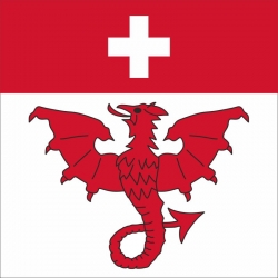 Fahne Gemeinde 3905 Saas-Almagell (VS) | 30 x 30 cm und Grösser