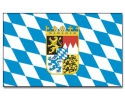 Bayern mit Wappen Hissfahne gedruckt quer | 90 x 150 cm