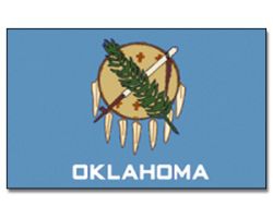 Oklahoma Hissfahne gedruckt im Querformat | 90 x 150 cm