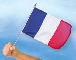 Frankreich Fahne / Flagge am Stab | 30 x 45 cm