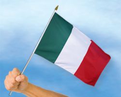 Fahne Flagge Italien 30x45 cm mit Stab 