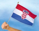 Kroatien Fahne / Flagge am Stab | 30 x 45 cm
