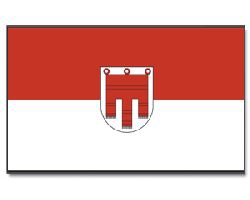 Vorarlberg mit Wappen Fahne / Flagge am Stab | 30 x 45 cm