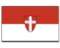 Wien mit Wappen Fahne / Flagge am Stab | 30 x 45 cm