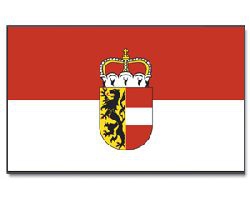 Salzburg mit Wappen Fahne / Flagge am Stab | 30 x 45 cm