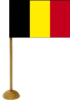 Belgien Tischfähnchen mit Fuss | 45 x 70 mm
