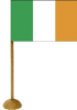 Tischfähnchen Irland mit Fuss | 45 x 70 mm