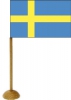Tischfähnchen Schweden mit Fuss | 45 x 70 mm