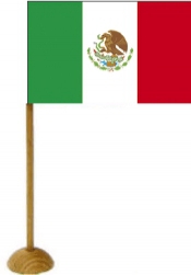 Tischfähnchen Mexiko mit Fuss | 45 x 70 mm