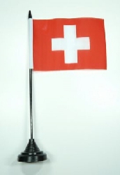 Schweizer Tisch-Fahne mit Fuss | 10 x 15 cm