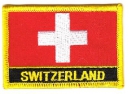 Patch Sticker zum aufbügeln Schweiz mit Schriftzug | 5.5 x 8 cm
