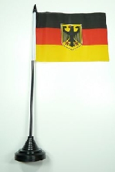 Deutschland mit Adler Tisch-Fahne mit Fuss | 10 x 15 cm
