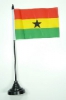 Ghana Tisch-Fahne mit Fuss | 10 x 15 cm