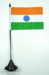 Indien Tisch-Fahne mit Fuss | 10 x 15 cm