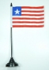 Liberia Tisch-Fahne mit Fuss | 10 x 15 cm