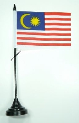 Malaysia Tisch-Fahne mit Fuss | 10 x 15 cm