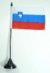 Slowenien Tisch-Fahne mit Fuss | 10 x 15 cm