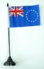 Cook Inseln Tisch-Fahne mit Fuss | 10 x 15 cm