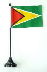 Guyana Tisch-Fahne mit Fuss | 10 x 15 cm