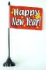 Happy New Year Tisch-Fahne mit Fuss | 10 x 15 cm