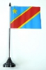 Kongo Zaire Tisch-Fahne mit Fuss | 10 x 15 cm